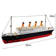 Load image into Gallery viewer, Model Brick Building Block Cruise Titanic and USS Constitution Educational Bricks Toy
