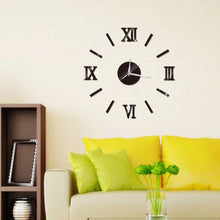 Load image into Gallery viewer, Modern   Number     Mirror Surface Sticker Home Decor Art Giant   Watch With Roman Numerals Big Clock
