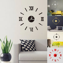Load image into Gallery viewer, Modern   Number     Mirror Surface Sticker Home Decor Art Giant   Watch With Roman Numerals Big Clock

