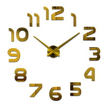 Load image into Gallery viewer, Wall Clock Modern   acrylic mirror fashion    big quartz watch clocks living room home decoration still life silver stickers
