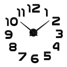 Load image into Gallery viewer, Wall Clock Modern   acrylic mirror fashion    big quartz watch clocks living room home decoration still life silver stickers
