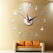 Load image into Gallery viewer, Wall Clock Modern Large Wall Digital Clocks  Mirror Sticker Unique Big Number Watch Art    Acrylic Decor For Home Office Kids Room
