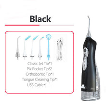 Load image into Gallery viewer, 255ml Water Dental Flosser Rechargeable Oral Irrigator Portable Teeth Dental Irrigators Spa Water Jet Tip Family Tooth Cleaner 1

