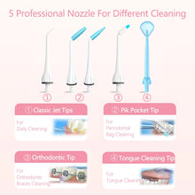 Load image into Gallery viewer, 255ml Water Dental Flosser Rechargeable Oral Irrigator Portable Teeth Dental Irrigators Spa Water Jet Tip Family Tooth Cleaner 1
