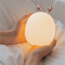 Load image into Gallery viewer, Cute Rabbit Deer LED Lamp Wireless Touch Sensor Silicone Children Kids Baby Bedside Decoration Christmas Night Light
