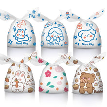 Load image into Gallery viewer, Lovely Tiger Bear Rabbit Ear Bag Biscuit Snack Plastic Chocolate Candy Gift Bag Dessert Baking Birthday Party Decoration supply
