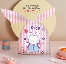 Load image into Gallery viewer, Lovely Tiger Bear Rabbit Ear Bag Biscuit Snack Plastic Chocolate Candy Gift Bag Dessert Baking Birthday Party Decoration supply
