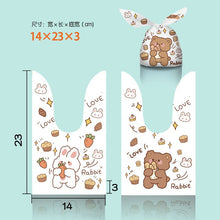 Load image into Gallery viewer, Lovely Tiger Bear Rabbit Ear Bag Biscuit Snack Plastic Chocolate Candy Gift Bag Dessert Baking Birthday Party Decoration supply
