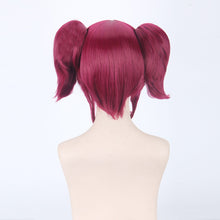 Load image into Gallery viewer, Morematch Black Butler Mey Rin Burgundy Synthetic Hair For Female'S Party Cosplay Full Wigs With Chip Ponytails Halloween Wig
