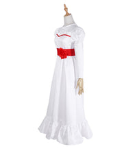 Load image into Gallery viewer, Movie Annabel Cosplay Costume for Women Kids Adult Halloween Costumes and Wig Horror Scary Fancy White Dress Outfits
