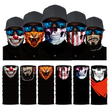 Load image into Gallery viewer, Movie Clown Anime Skull Seamless Balaclava Halloween Magic Scarf Headwear Sports Bandanas Men Cycling Hiking Scarf Neck Gaiter
