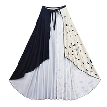 Load image into Gallery viewer, Movie Cruella De Vil Cosplay Costumes Kids Gown Black White Maid Dress Halloween Party Dress with Cloak Wig

