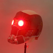 Load image into Gallery viewer, Movie Guardians Of The Galaxy Star Lord Infinity War Cosplay Costumes LED Lights Helmet Latex Mask Prop Superhero Halloween
