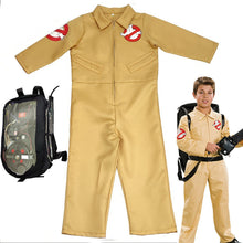 Load image into Gallery viewer, Movie theme Ghostbuster cosplay for kids 3-9 years old for adult 105- 190cm halloween costume unisex jumpsuit cloths backpack

