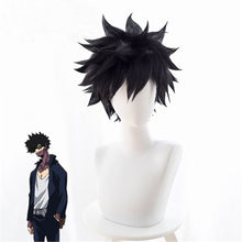 Load image into Gallery viewer, My Hero Academia Dabi Wig Cosplay Costume Boku no Hero Academia Short Black Synthetic Hair Halloween Party Wigs
