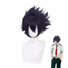Load image into Gallery viewer, My Hero Academia Tamaki Amajiki Dark Blue Short Wig Cosplay Costume Boku no Hero Academia Synthetic Hair Men Women Party Wigs
