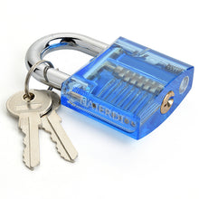 Load image into Gallery viewer, Door lock  Cutaway Inside View Of Practice Lock Transparent Padlock Training Skill Pick View Padlock For Locksmith With Smart Keys
