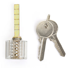 Load image into Gallery viewer, Door lock  Cutaway Inside View Of Practice Lock Transparent Padlock Training Skill Pick View Padlock For Locksmith With Smart Keys
