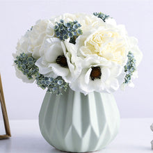 Load image into Gallery viewer, Nordic peony bouquet anemone wedding bridal bouquet silk artificial flowers DIY scrapbook flores artificiales room decor
