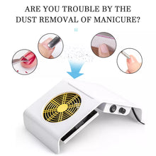 Load image into Gallery viewer, Nail Dust Collector Fan Vacuum Cleaner Manicure Machine Strong Suction Powerful Nail Art Tool Nail Vacuum Cleaner for Manicure
