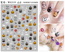 Load image into Gallery viewer, Nail Art Stickers Accessoires Halloween Nails Art Manicure Terug Lijm Decal Decoraties Stickers Voor Nagels Tips Beauty Sticker
