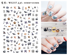 Load image into Gallery viewer, Nail Art Stickers Accessoires Halloween Nails Art Manicure Terug Lijm Decal Decoraties Stickers Voor Nagels Tips Beauty Sticker
