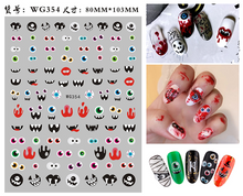 Load image into Gallery viewer, Nail Art Stickers Accessoires Halloween Nails Art Manicure Terug Lijm Decal Decoraties Stickers Voor Nagels Tips Beauty Sticker
