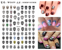 Load image into Gallery viewer, Nail Art Stickers Accessoires Halloween Nails Art Manicure Terug Lijm Decal Decoraties Stickers Voor Nagels Tips Beauty Sticker
