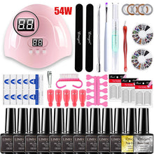 Load image into Gallery viewer, Nail set 120/54W UV LED LAMP for Manicure Gel nail polish Set Kit Gel Varnish Electric Nail Drill Manicure Sets Nail Art Tools
