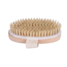 Load image into Gallery viewer, Natural Boar Bristles Dry Body Brush Wooden Oval Shower Bath Brushes Exfoliating Massage Cellulite Treatment Blood Circulation
