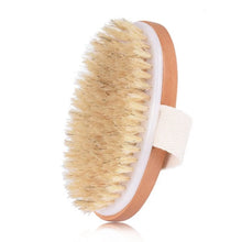 Load image into Gallery viewer, Natural Boar Bristles Dry Body Brush Wooden Oval Shower Bath Brushes Exfoliating Massage Cellulite Treatment Blood Circulation
