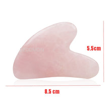 Load image into Gallery viewer, Natural Rose Jade Gouache Scraper Face Lift Massager for Face Gua Sha Board Skin Face Relax Sliming Beauty Eye Neck Thin Lift
