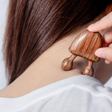 Load image into Gallery viewer, Natural Sandalwood Scraping Massage Tool Facial Eye Neck Massage Acupuncture Therapy Relaxing Stick Wooden Massager
