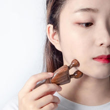 Load image into Gallery viewer, Natural Sandalwood Scraping Massage Tool Facial Eye Neck Massage Acupuncture Therapy Relaxing Stick Wooden Massager
