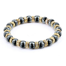 Load image into Gallery viewer, Natural Hematite Beads Bracelets Men No-Magnetic Health Protection Women Jewelry Charm Crystal Stone Stretch Bracelet  Bangle
