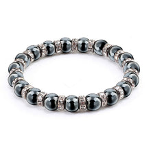 Load image into Gallery viewer, Natural Hematite Beads Bracelets Men No-Magnetic Health Protection Women Jewelry Charm Crystal Stone Stretch Bracelet  Bangle
