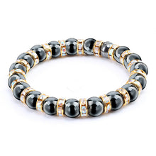 Load image into Gallery viewer, Natural Hematite Beads Bracelets Men No-Magnetic Health Protection Women Jewelry Charm Crystal Stone Stretch Bracelet  Bangle
