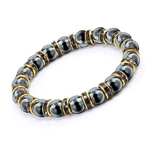 Load image into Gallery viewer, Natural Hematite Beads Bracelets Men No-Magnetic Health Protection Women Jewelry Charm Crystal Stone Stretch Bracelet  Bangle
