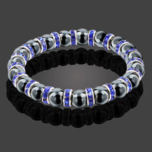 Load image into Gallery viewer, Natural Hematite Beads Bracelets Men No-Magnetic Health Protection Women Jewelry Charm Crystal Stone Stretch Bracelet  Bangle
