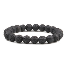 Load image into Gallery viewer, Natural Stone Lava Matte Hematite Beads Bracelet Fashion Charm Buddha Prayer Bracelets For Men Women Yoga Jewelry Gifts pulseras
