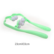 Load image into Gallery viewer, Neck Massager Therapy Neck and Shoulder Dual Trigger Point Roller Self-Massage Tool Relieve Hand Pressure Deep Massage
