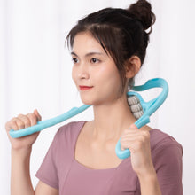 Load image into Gallery viewer, Neck Massager Therapy Neck and Shoulder Dual Trigger Point Roller Self-Massage Tool Relieve Hand Pressure Deep Pressure Massage
