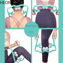 Load image into Gallery viewer, Neck Massager Therapy Neck and Shoulder Dual Trigger Point Roller Self-Massage Tool Relieve Hand Pressure Deep Massage
