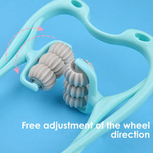 Load image into Gallery viewer, Neck Massager Therapy Neck and Shoulder Dual Trigger Point Roller Self-Massage Tool Relieve Hand Pressure Deep Pressure Massage
