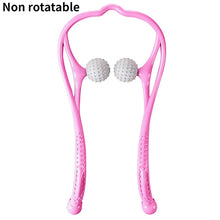 Load image into Gallery viewer, Neck Massager Therapy Neck and Shoulder Dual Trigger Point Roller Self-Massage Tool Relieve Hand Pressure Deep Massage
