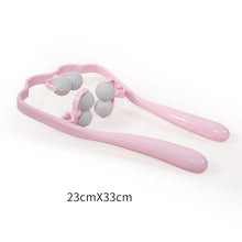 Load image into Gallery viewer, Neck Massager Therapy Neck and Shoulder Dual Trigger Point Roller Self-Massage Tool Relieve Hand Pressure Deep Massage
