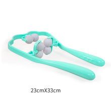 Load image into Gallery viewer, Neck Massager Therapy Neck and Shoulder Dual Trigger Point Roller Self-Massage Tool Relieve Hand Pressure Deep Massage
