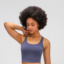 Load image into Gallery viewer, Yoga Bra Buttery Soft Racer back Crop Tank Top Medium Support for Workout Fitness Running
