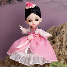 Load image into Gallery viewer, New 13 Movable Jointed Princess Dolls Toys Mini 16cm 1/12 BJD Doll Girls Toys 3D Eyes Makeup Dolls with Clothes
