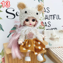 Load image into Gallery viewer, New 16 cm BJD Mini FASHION Toy DOLL With Clothes MINIATUR Kids Dolls Girls Baby Beautiful Dress Up 1/12 Birthday Gifts 3D Eyes
